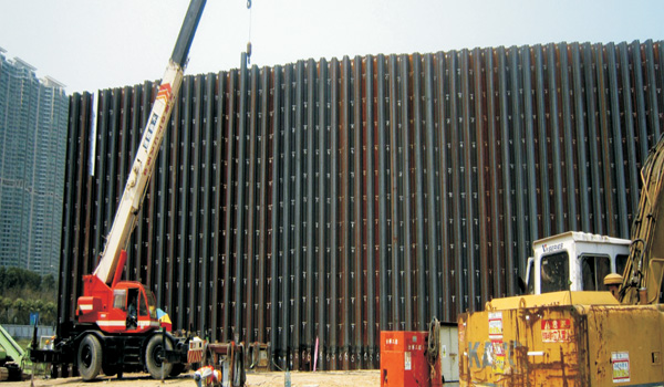 Steel sheet pile exports to Hong Kong