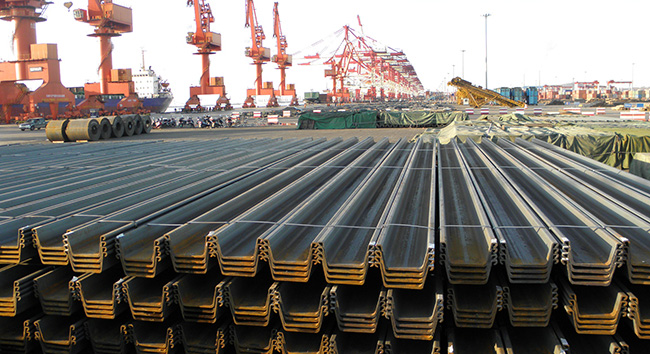 Steel sheet pile exports to Singapore